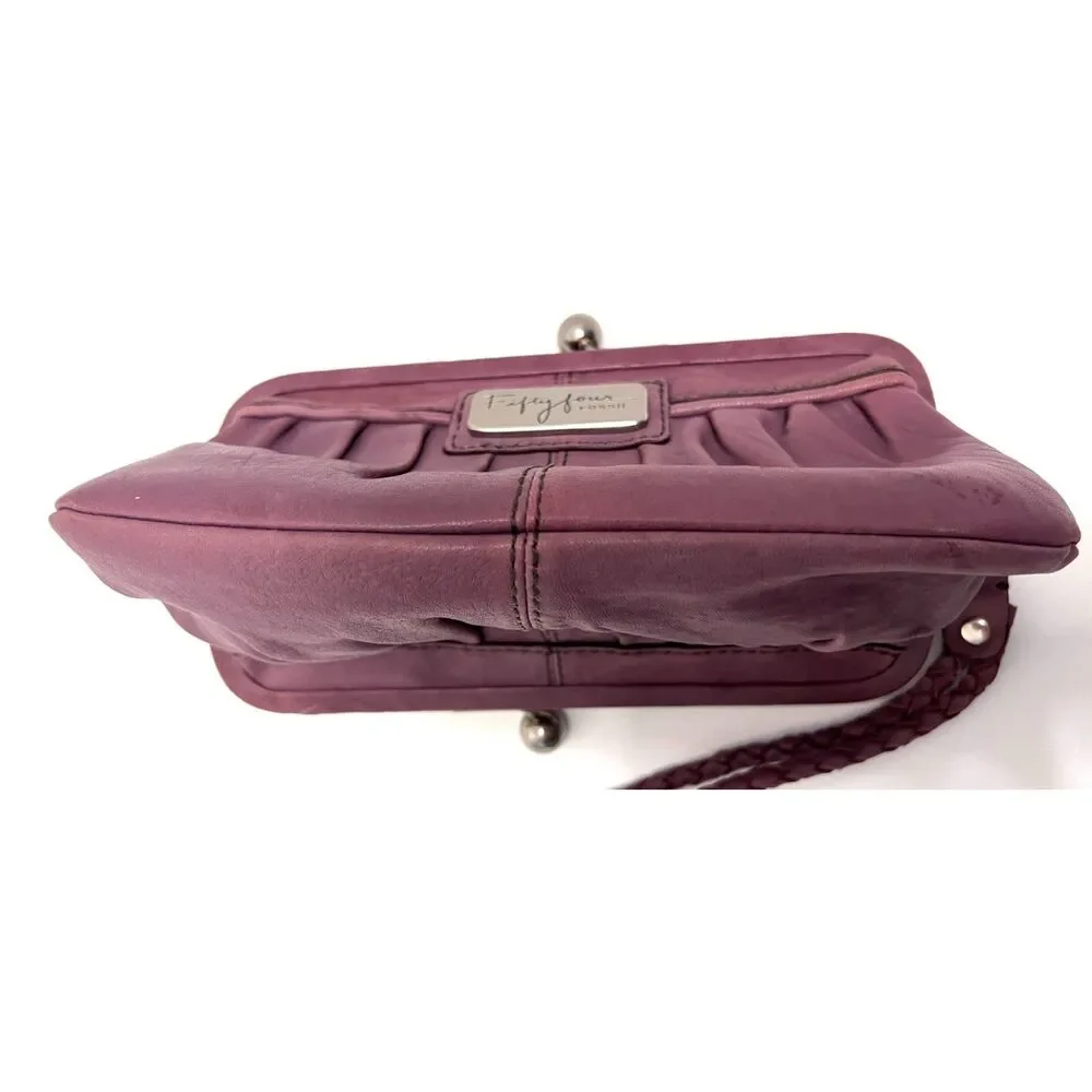 Fossil Fifty-Four Leather Kiss-Lock Clutch